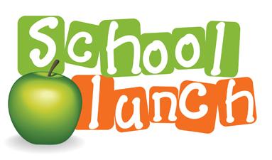 Clip art School lunch in green and orange
